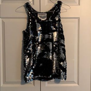 Sequin flip tank top